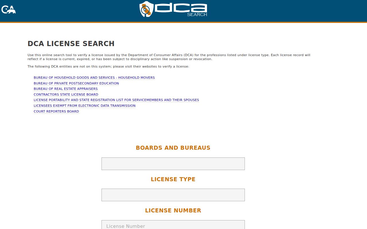 Rialto residents directory California professional license search