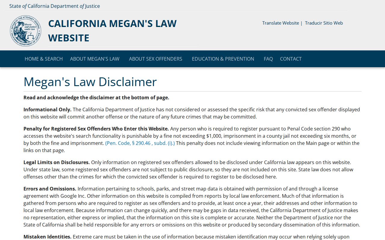 Rialto ZIP code directory reference using California Megan's Law